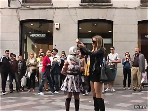 slender Spanish mega-slut assfuck boned in public